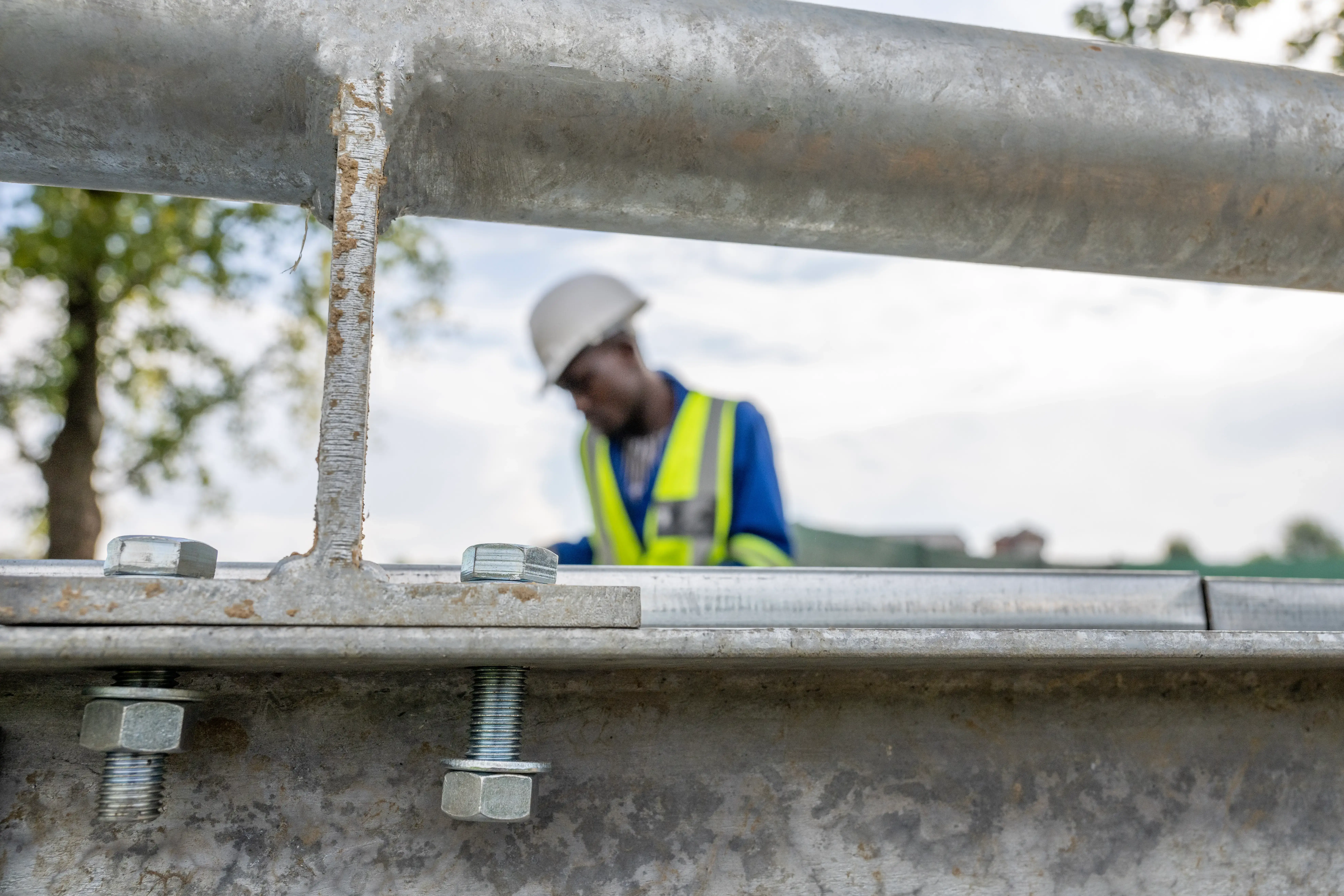 Steelwork bridge installed and manufacturred by Geani Gold South Africa